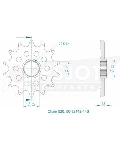 32142 14 - Ritzel 14 Z