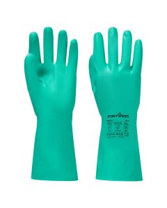 Nitril-Chemikalienschutzhandschuhe, L, gr&uuml;n - PSA-A812-L-GN