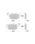 Bremsbelag Brembo Carbon-Keramik ECE-R90 Scooter - 07053