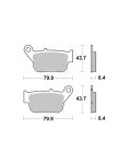 Bremsbelag Brembo Carbon-Keramik ECE-R90 Scooter - 07109