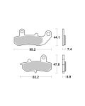 Bremsbelag Brembo Carbon-Keramik ECE-R90 Off Raod / Road - 07SU17TT